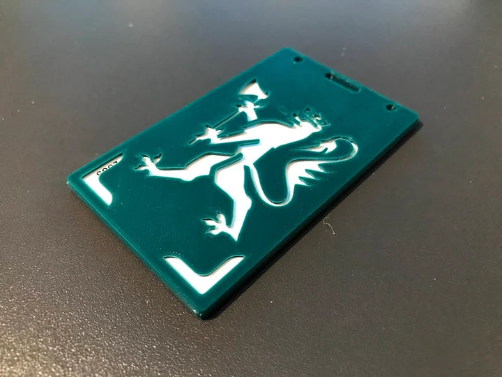 Cardholders with company logos