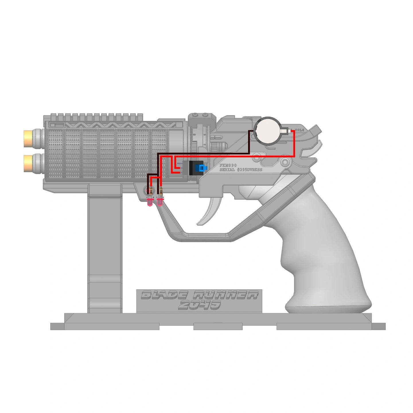 Constant K's Blaster - Blade Runner 2049 - DIY KIT + With Stand