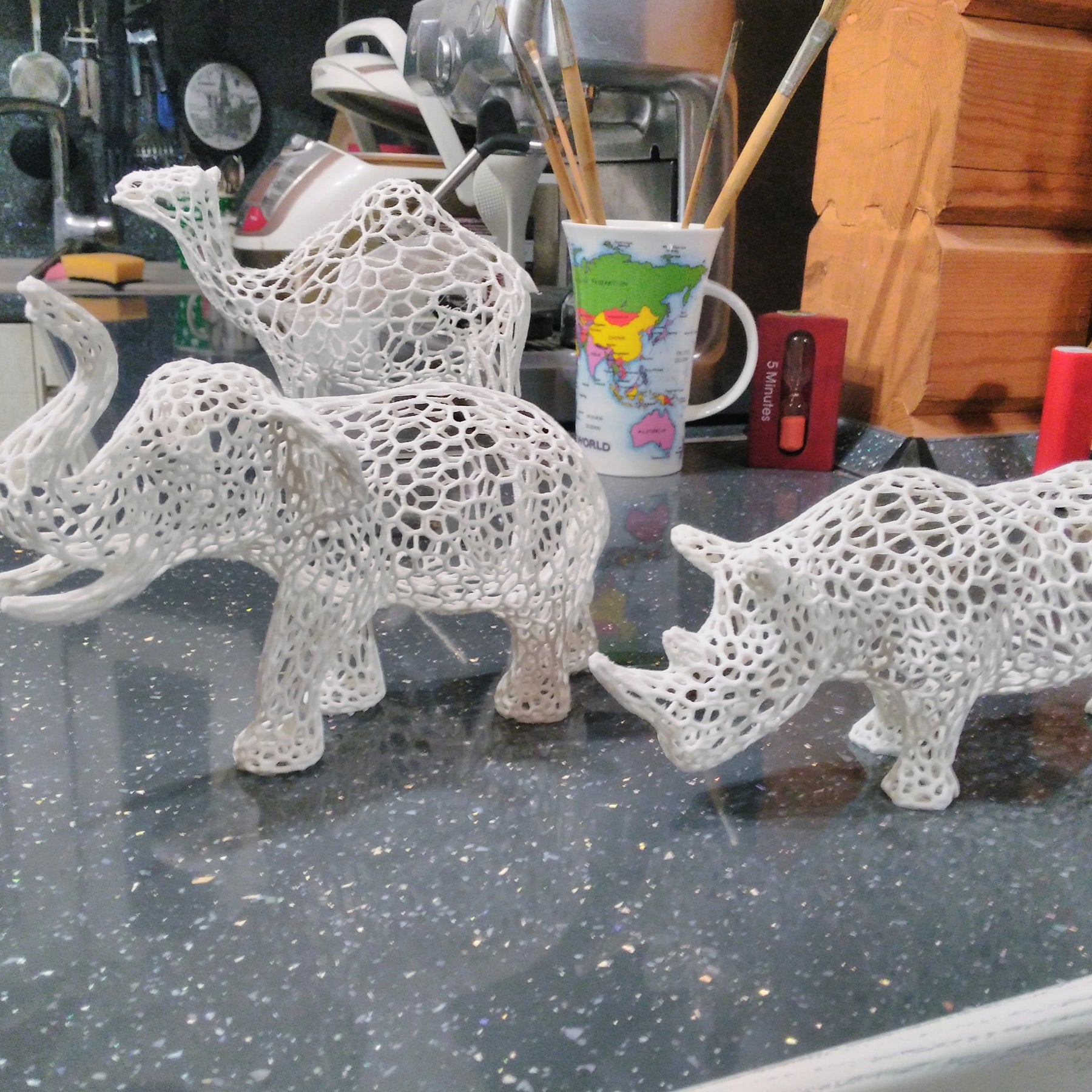 Rhinoceros Art Figurine