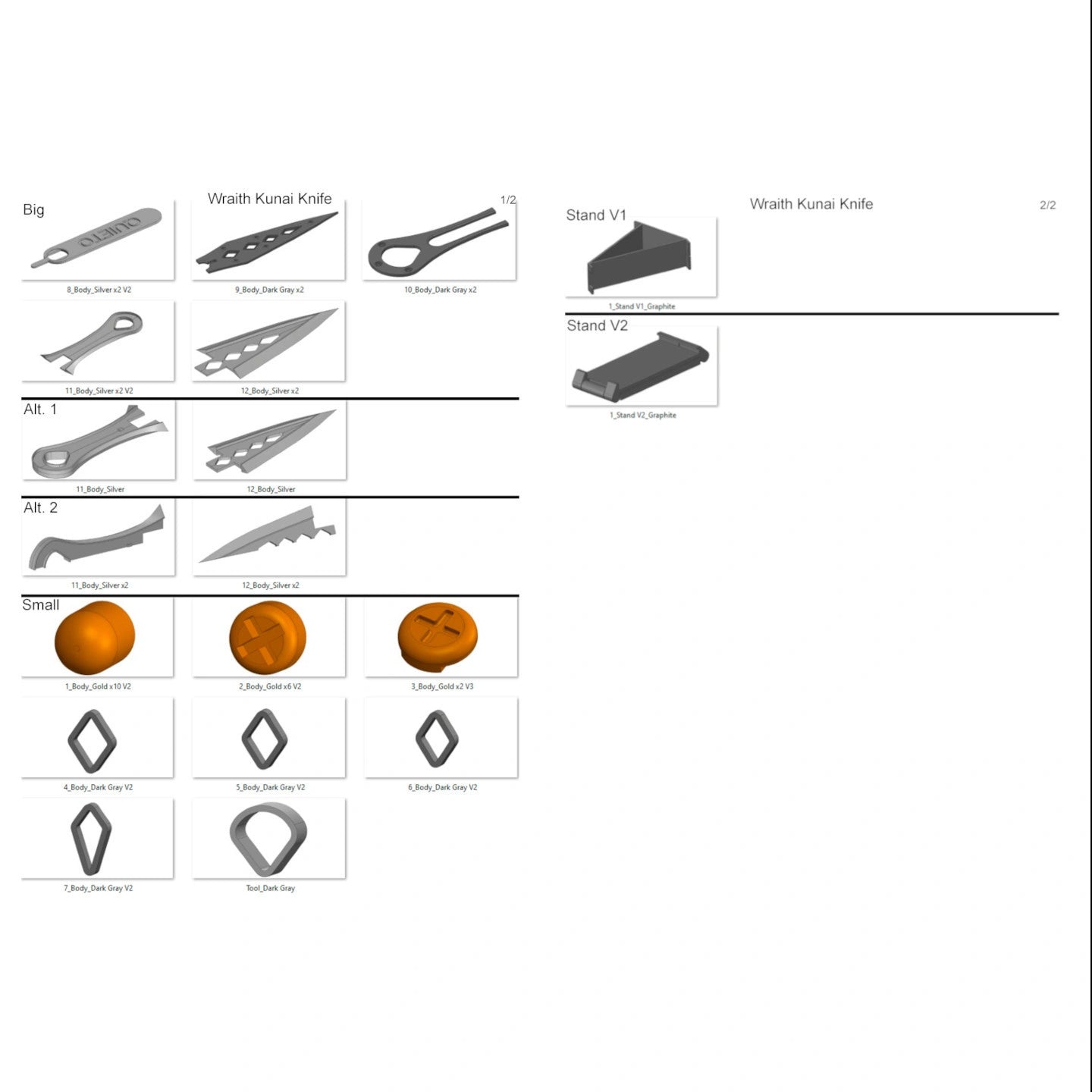 Wrath Kunai Knife - APEX - DIY KIT + With Stand