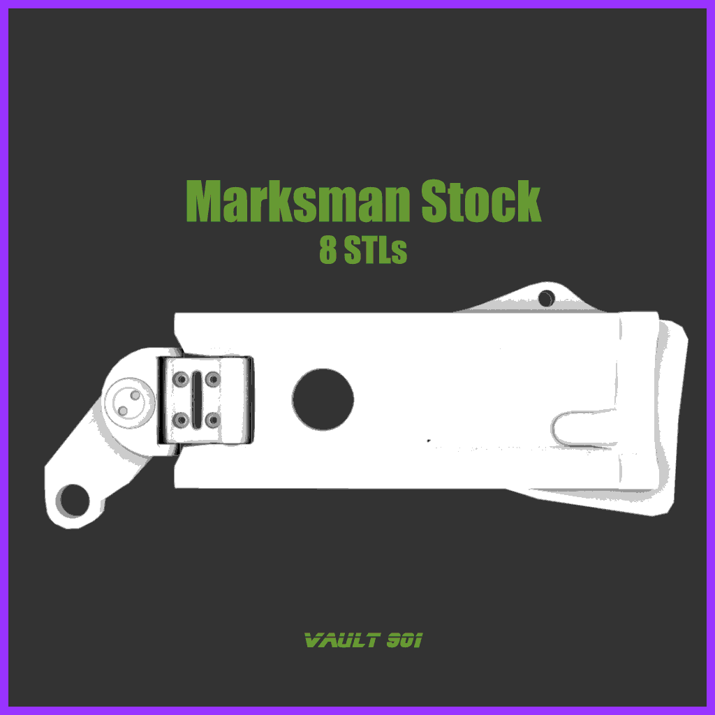 Marksman Stock Kit 3Dprinted locally by independent makers.