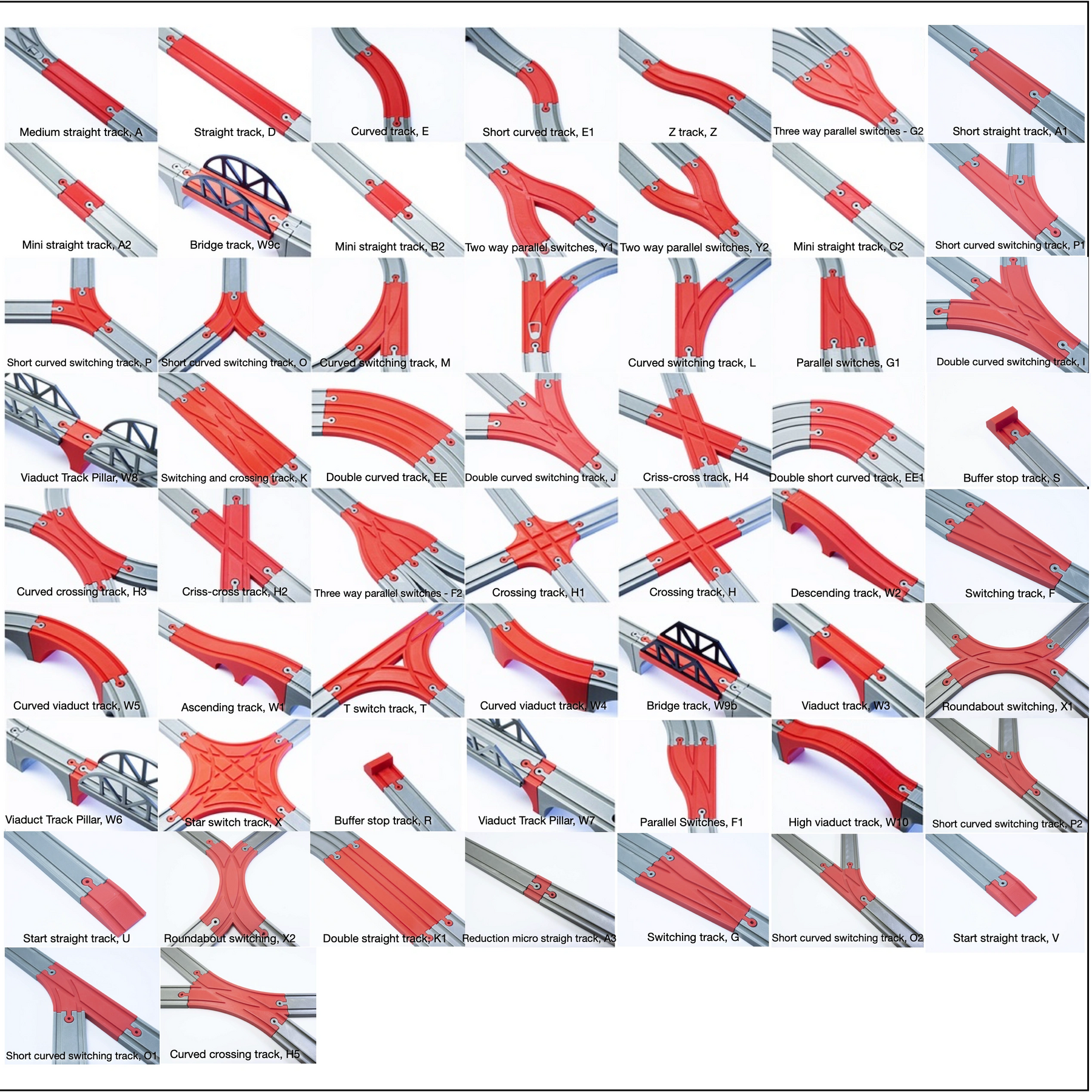 Train Track Single Pieces