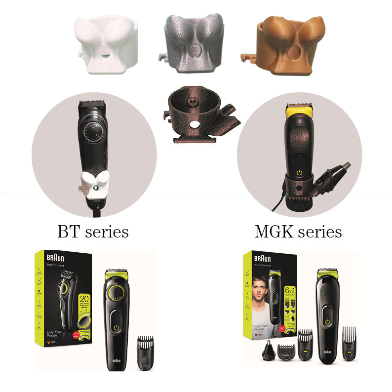 Beard Trimmer and Hair Clipper Holder for Braun BT or MGK Series