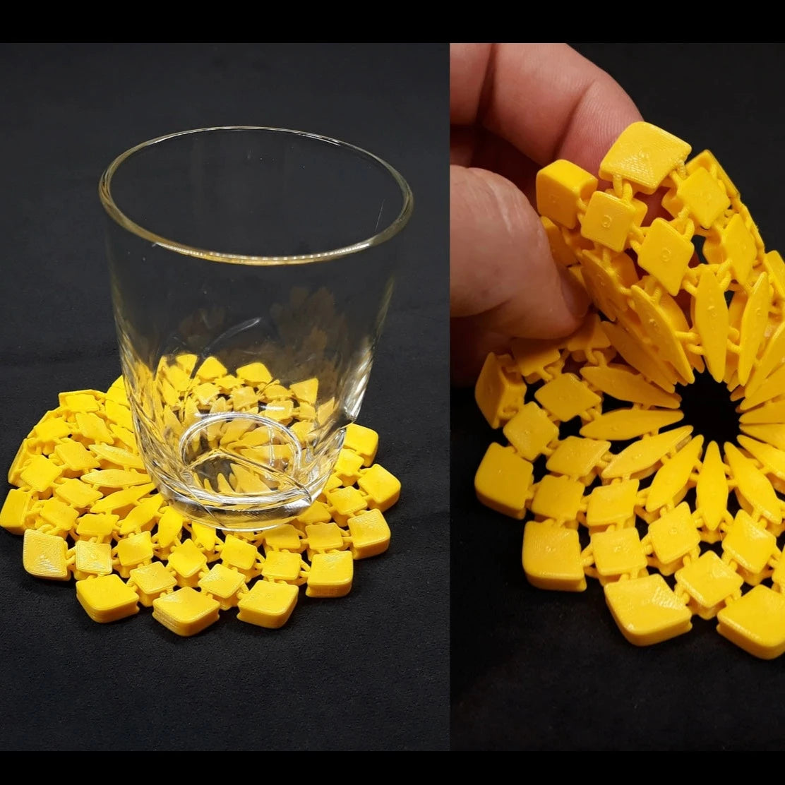 Sunflower Fabric Coaster