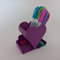 THREE HEARTS PEN, PENCIL AND SHARPIE HOLDER;MAKE-UP BOX;DESK ORGANIZER