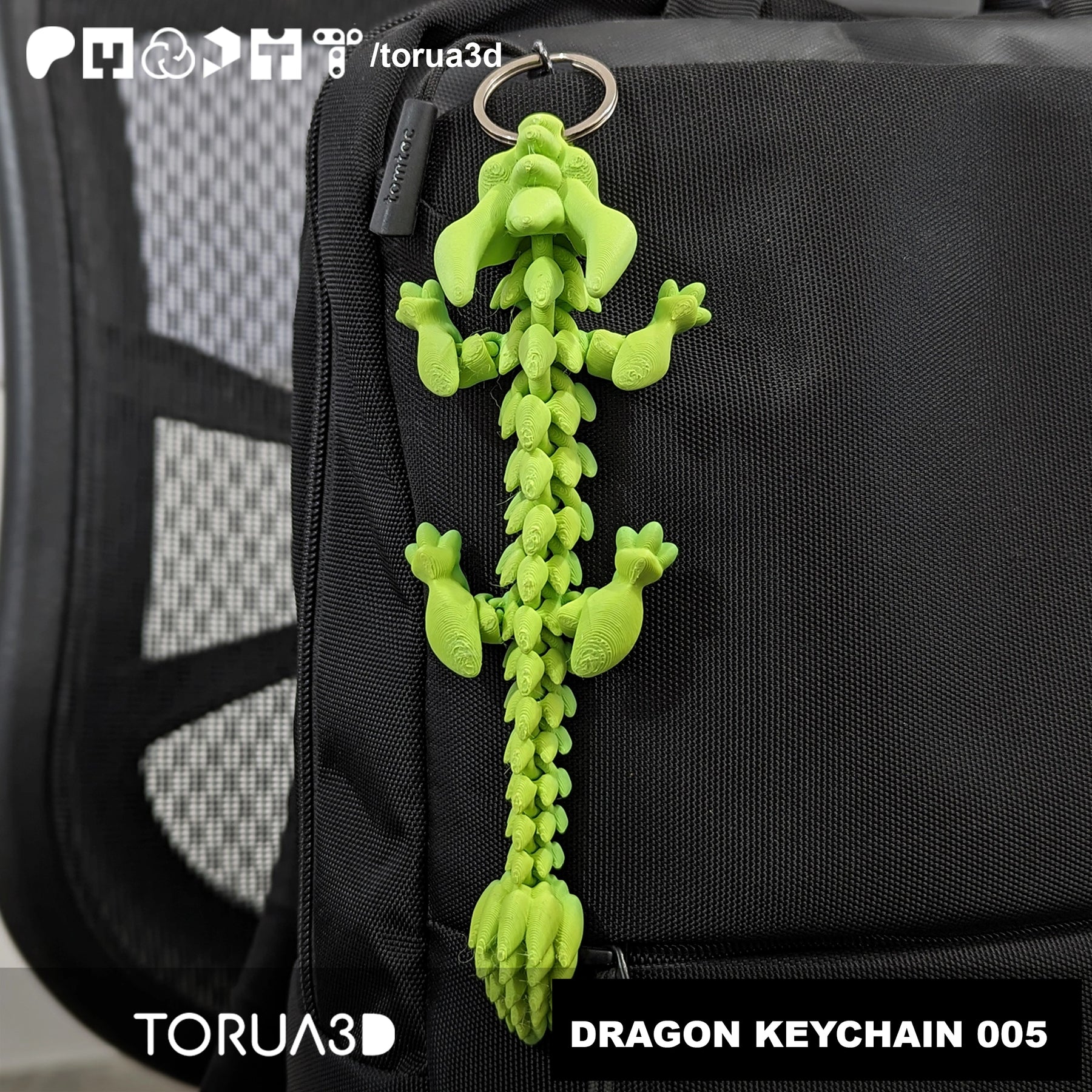 Articulated Dragon Keychain 005