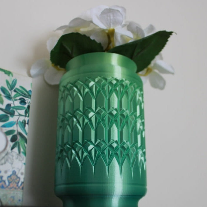 Art Deco Etched Vase