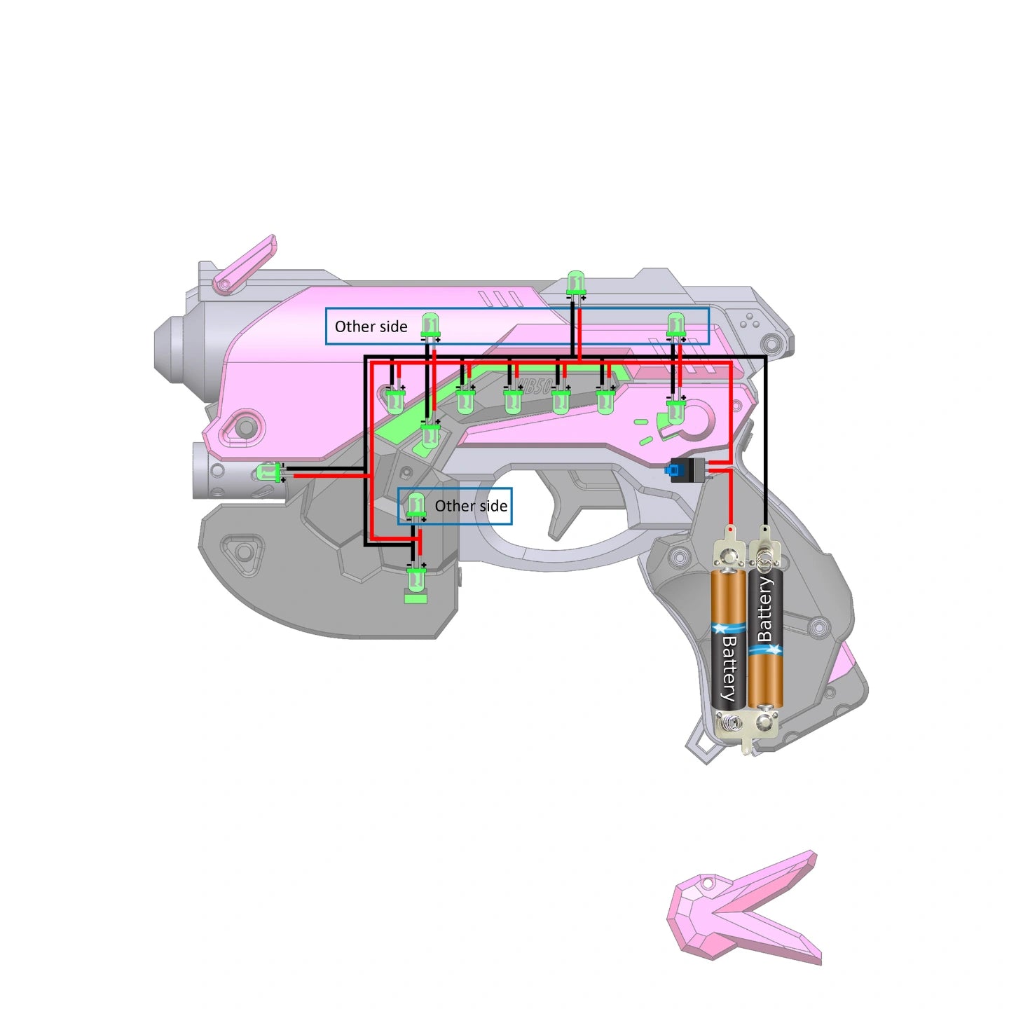 DVa Blaster Original Skin - Overwatch - DIY KIT
