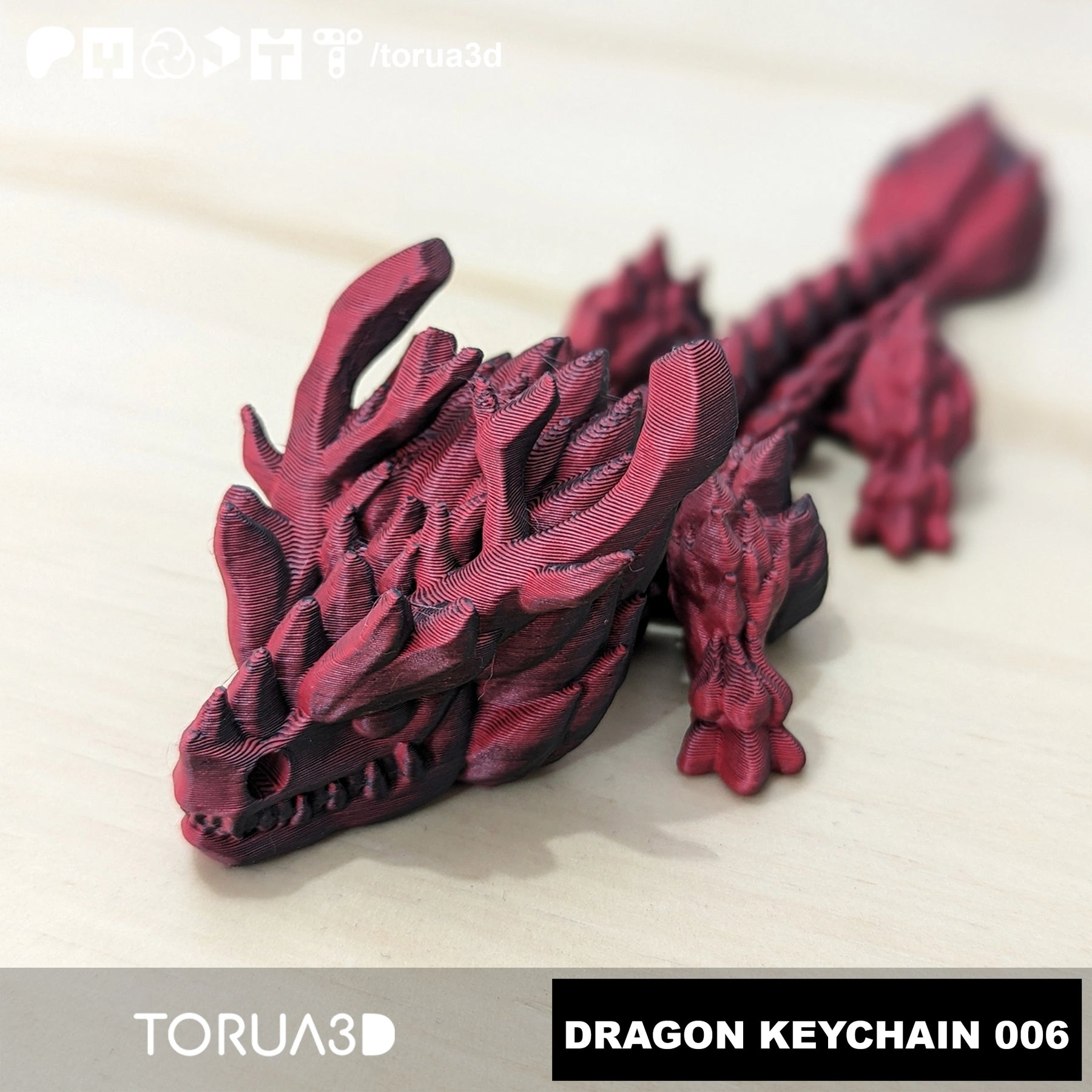 Articulated Dragon Keychain 006