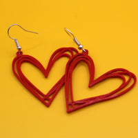 Sketched heart earrings - Pack of 24