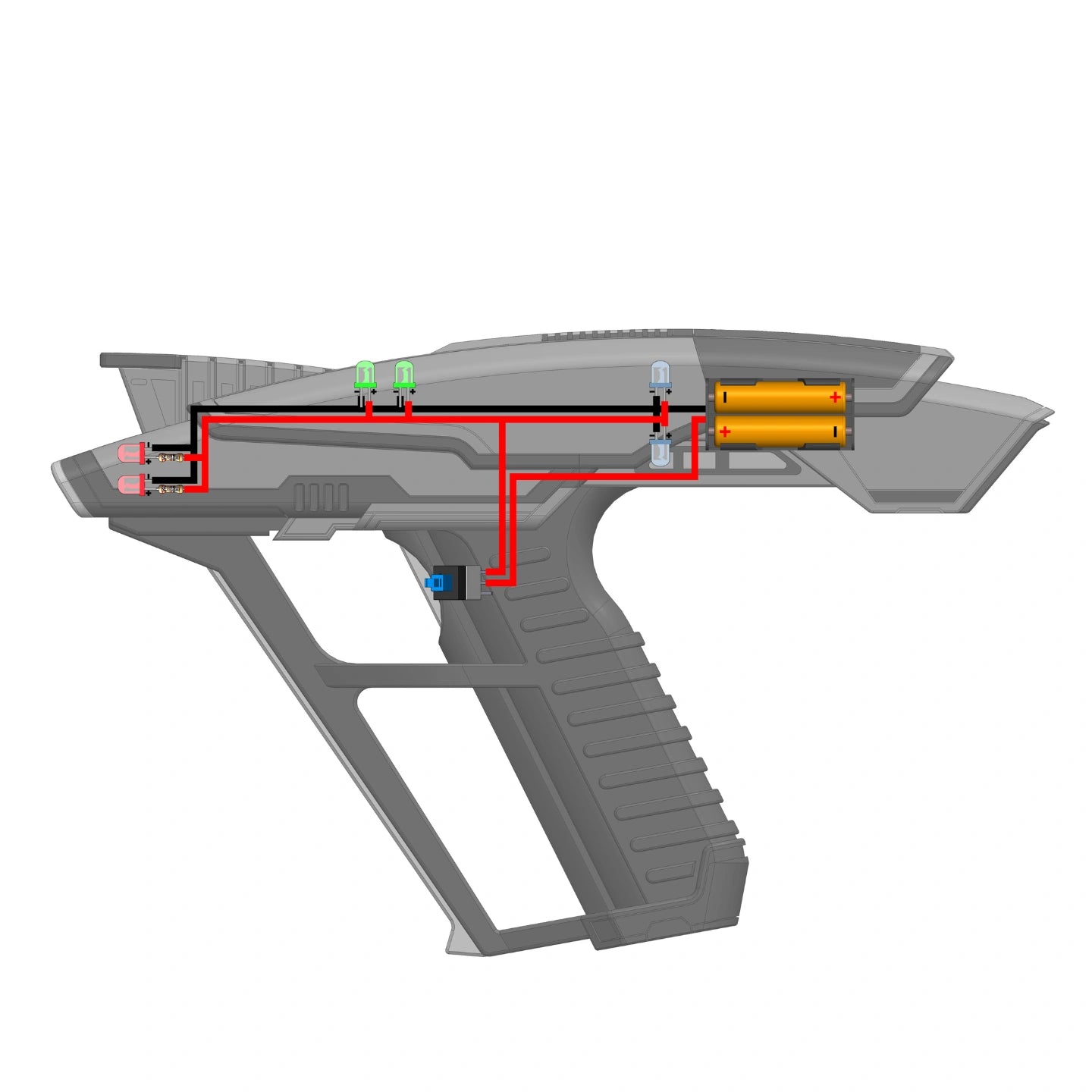 Picard Phaser - Star Trek - DIY KIT + With Stand