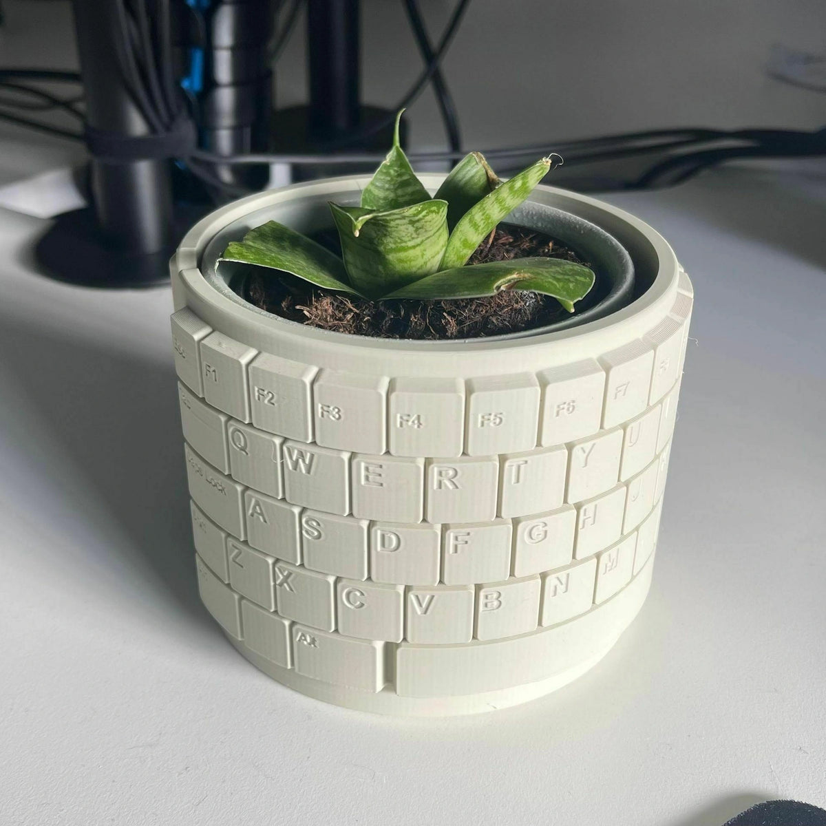Warped Keyboard - Planter | Desk Organizer