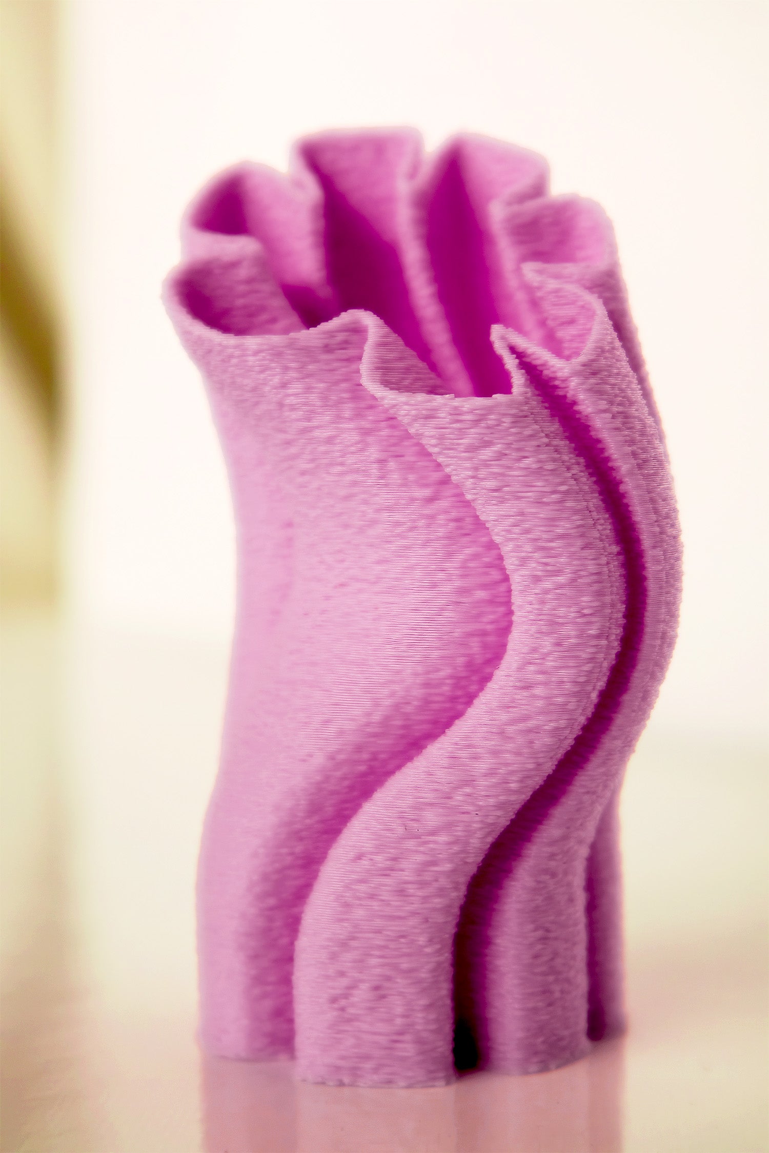 Coral Bending Decorative Tabletop Vase 3Dprinted locally by