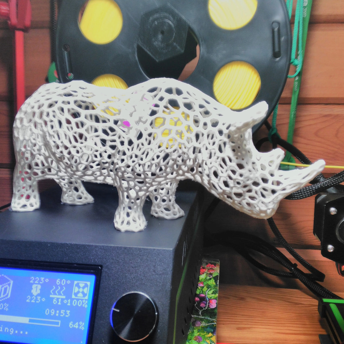 Rhinoceros Art Figurine