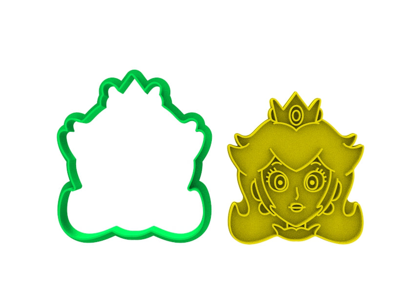 Princess Peach Stamp Cookie Cutter