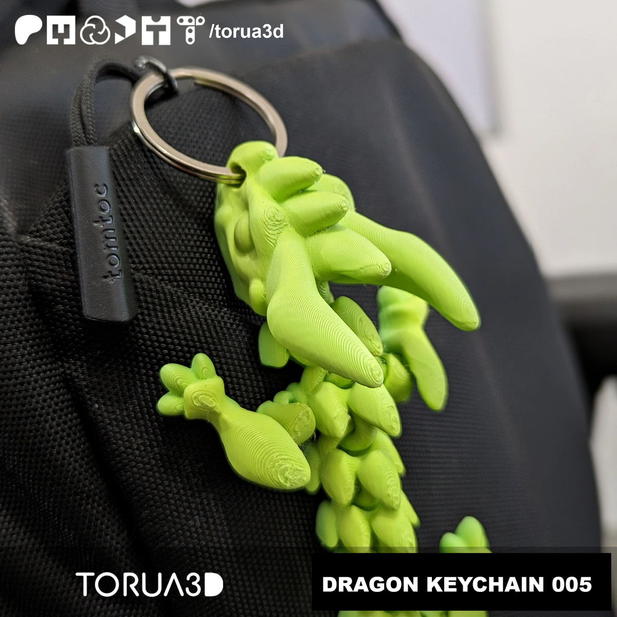 Articulated Dragon Keychain 005