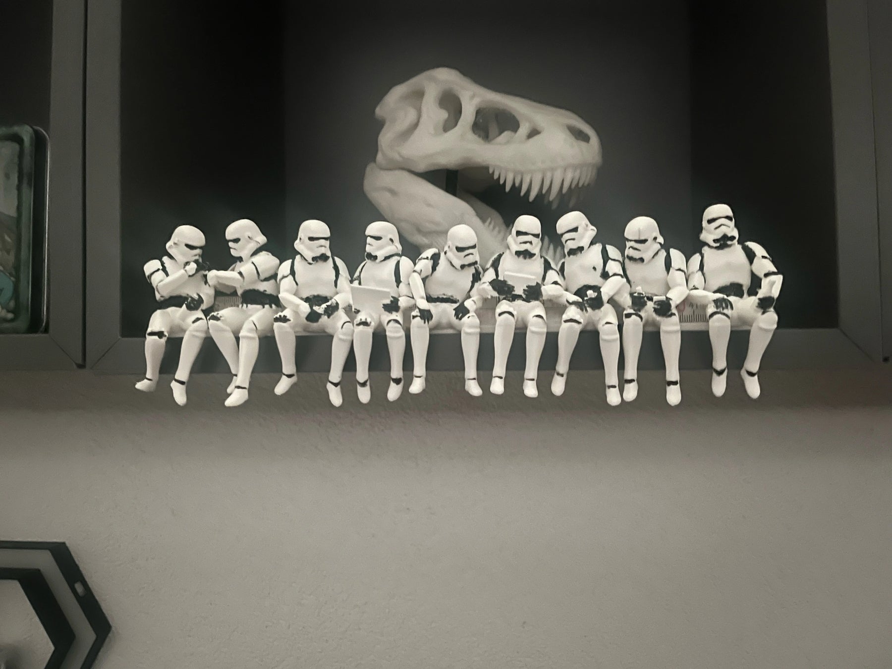 Lunch atop a shelf (StarWars Troopers)