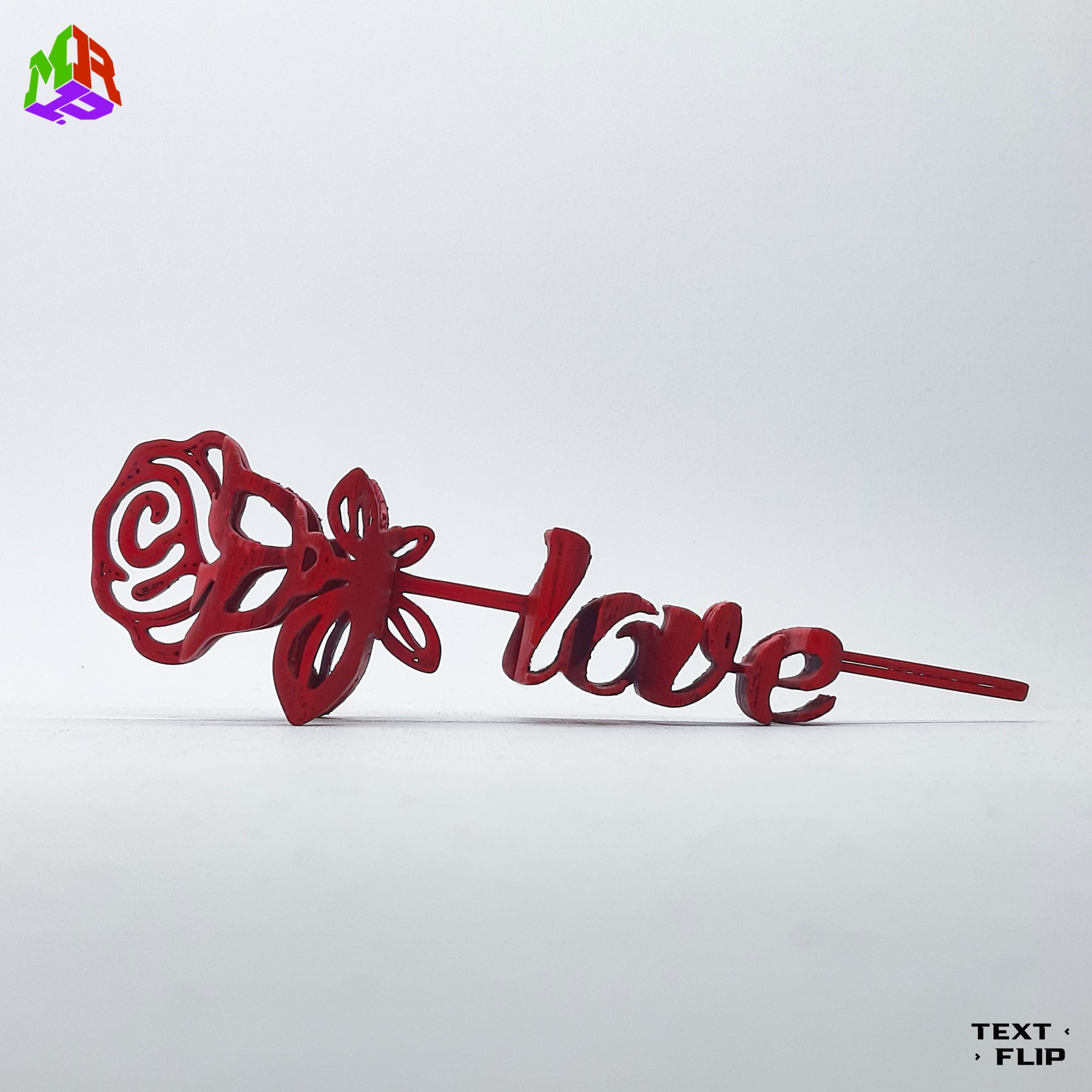 Text Flip - Valentine's Rose