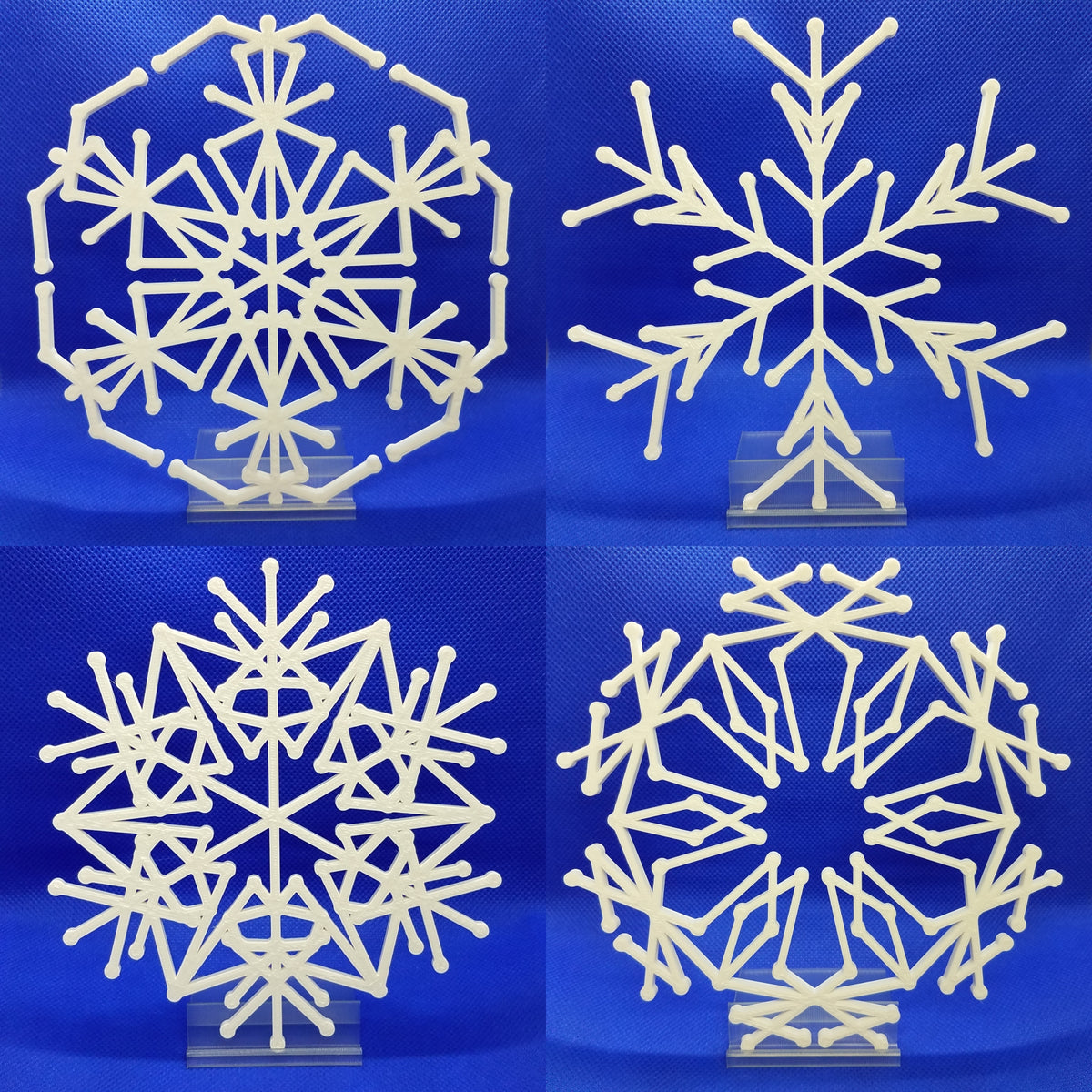 Large Snowflakes With Stands