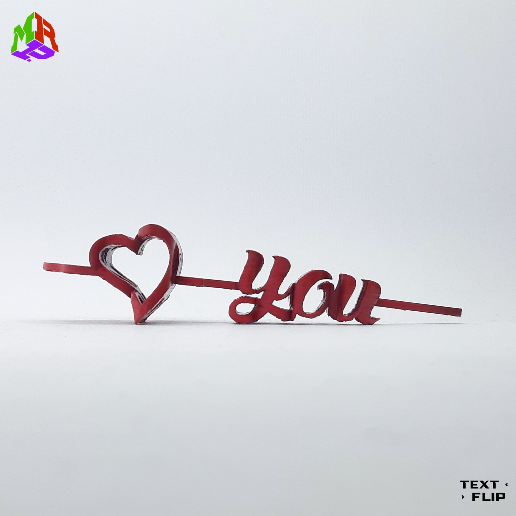 Text Flip - Valentine's Rose