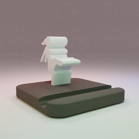Girl Kicking Phone Stand
