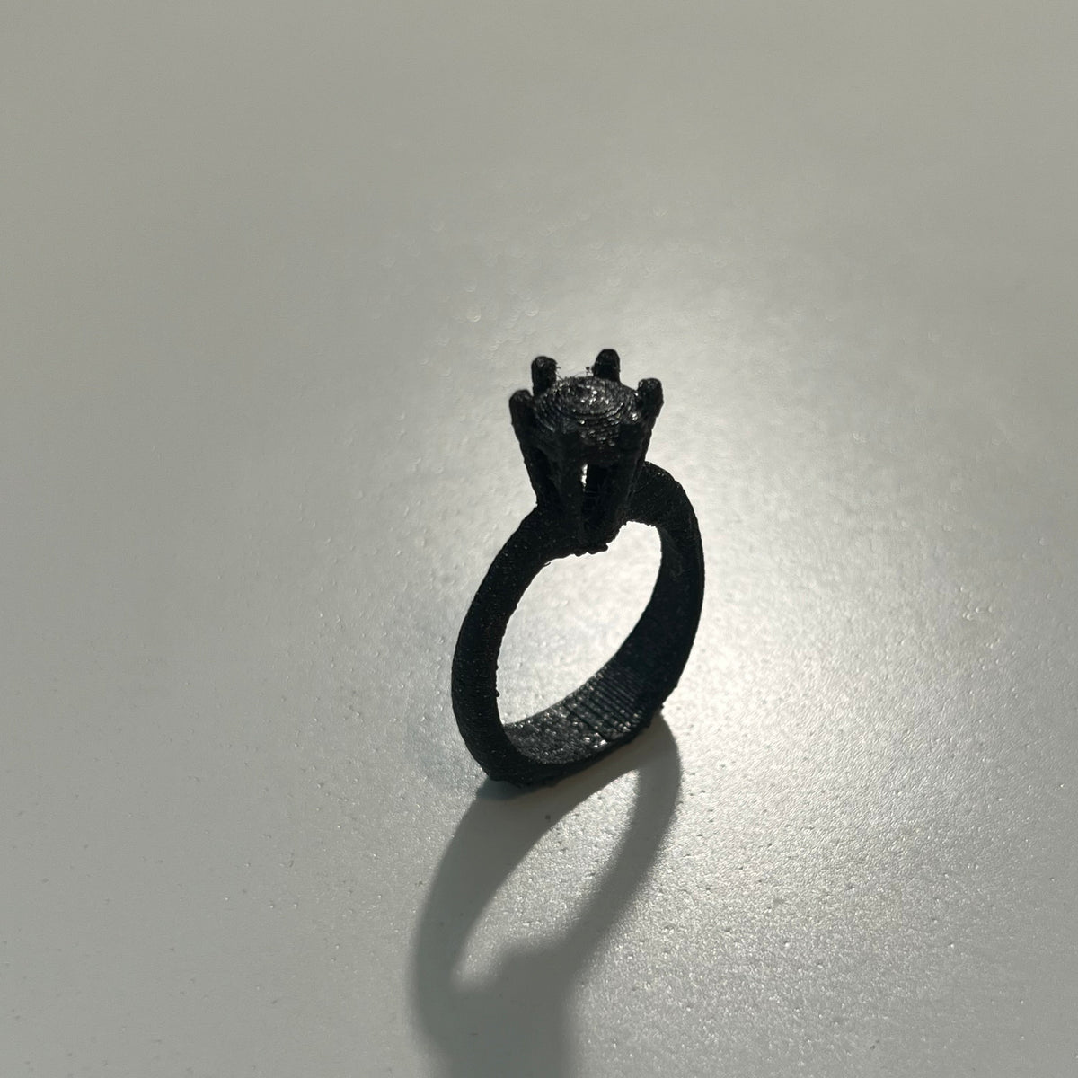 Blue Diamond Solitare Ring