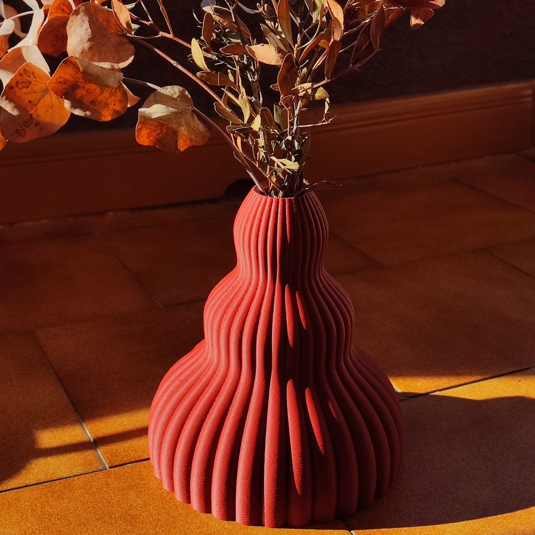 Red Velvet Vase
