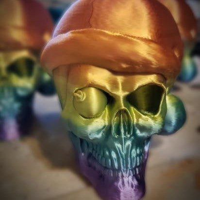 Holiday Skull with Ornament Eye