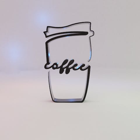 Signature Coffee Cup Decorative Signage