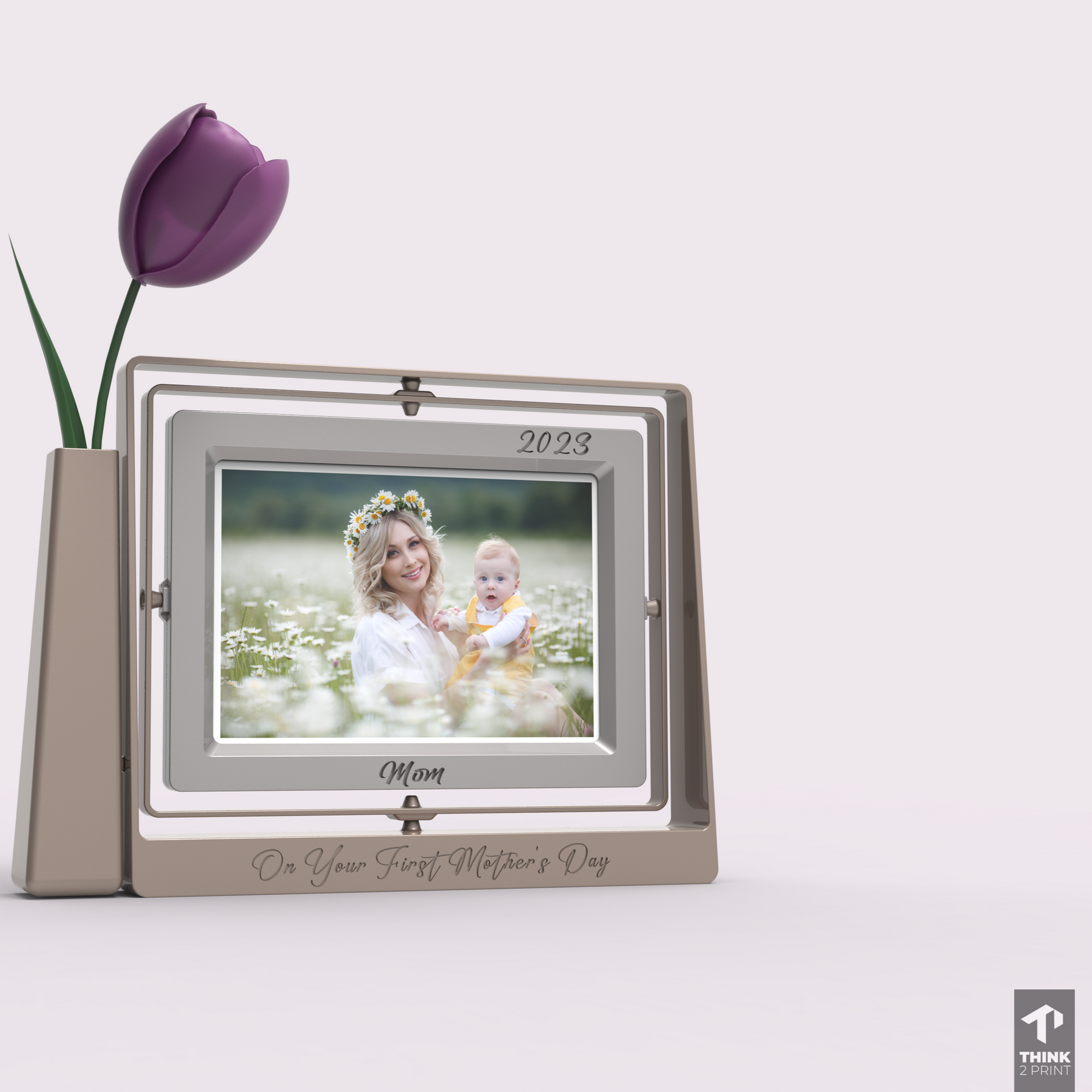 Mothers Day Gift - Print in Place Photo Frame + Vase