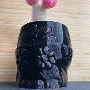Stylized Skull Pot - Flower