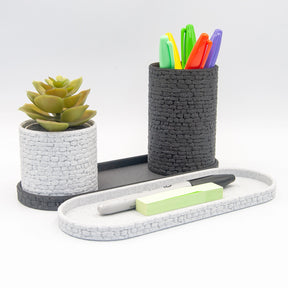 Stone Wall Desk Organizer