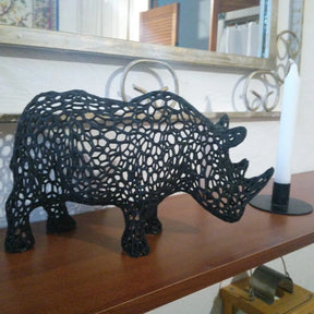 Rhinoceros Art Figurine
