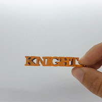 Text Flip - Knight Keychain