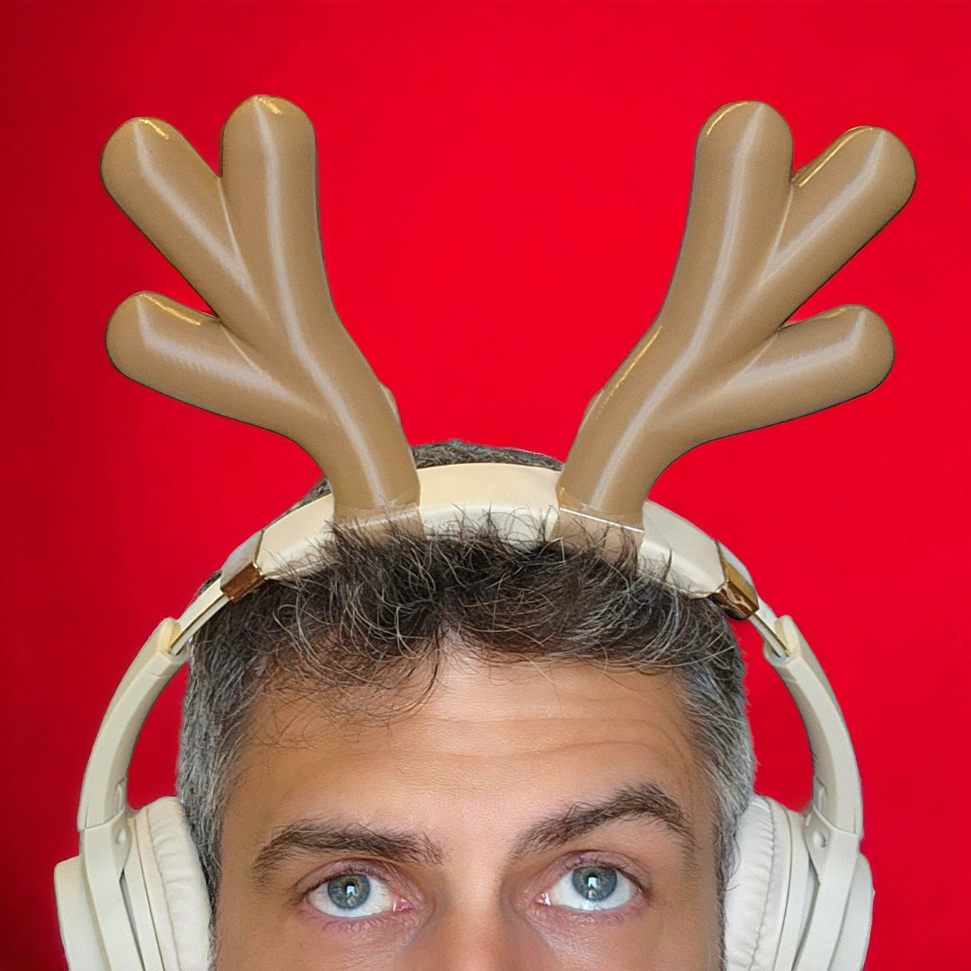 Reindeer Antler Headset Decor