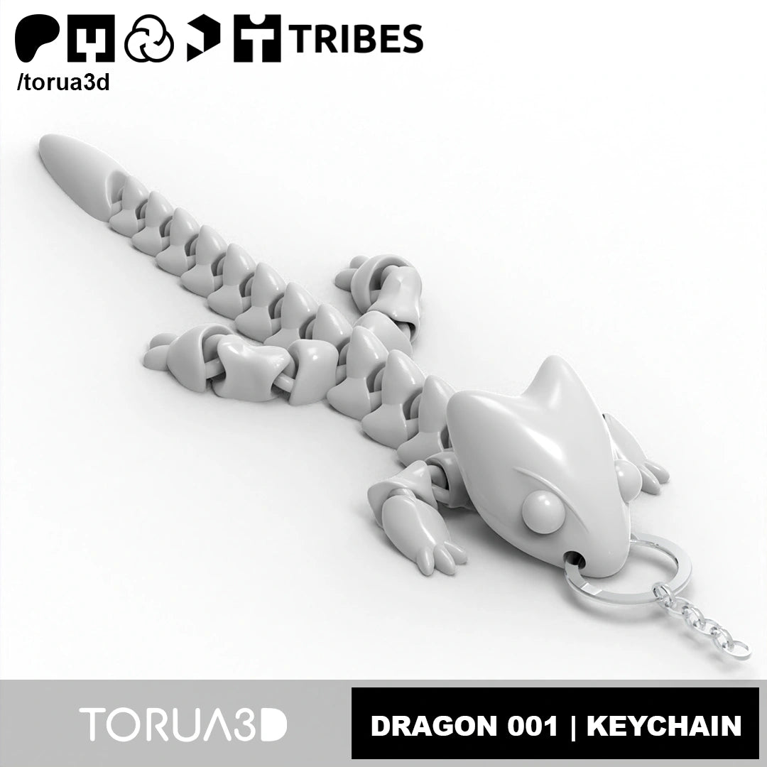 Articulated Dragon Keychain 001