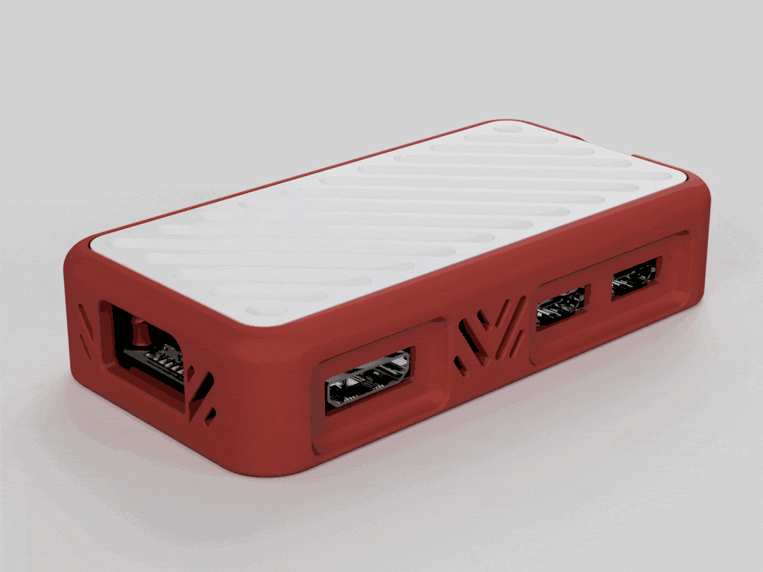 Raspberry Pi Zero case (3 cases, 2 colors, 14 parts)