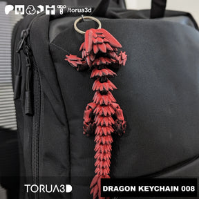 Articulated Dragon Keychain 008