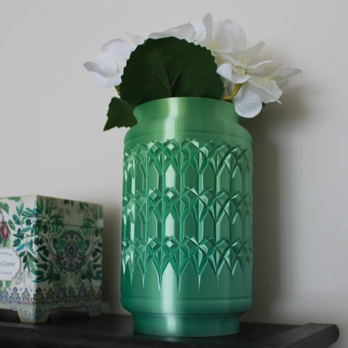 Art Deco Etched Vase