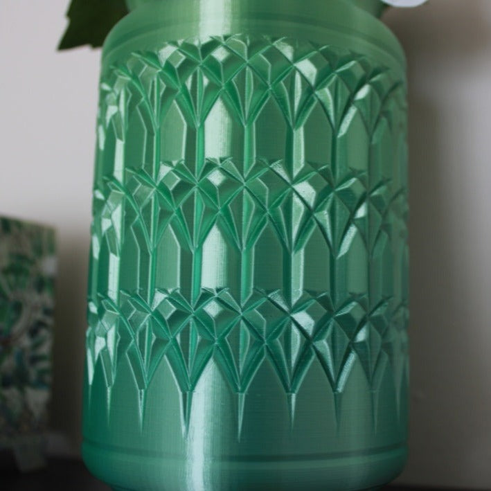 Art Deco Etched Vase