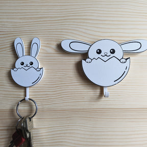 Bunny Key Holder Movable Ears Size S, Set of 2 | Towel holder  |  Key Hanger  |  Towel Hanger