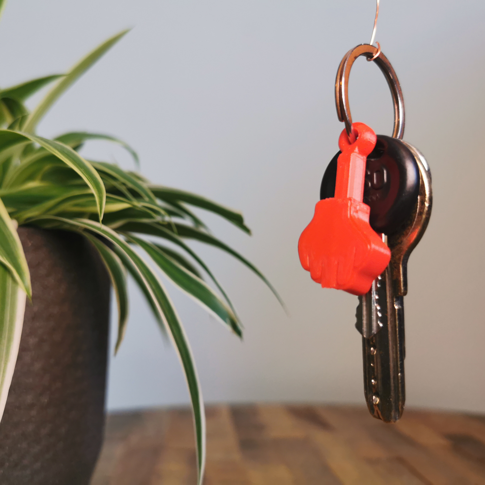 Mini Middle Finger Keychain - 3-pack! | 3D-printed locally by ...