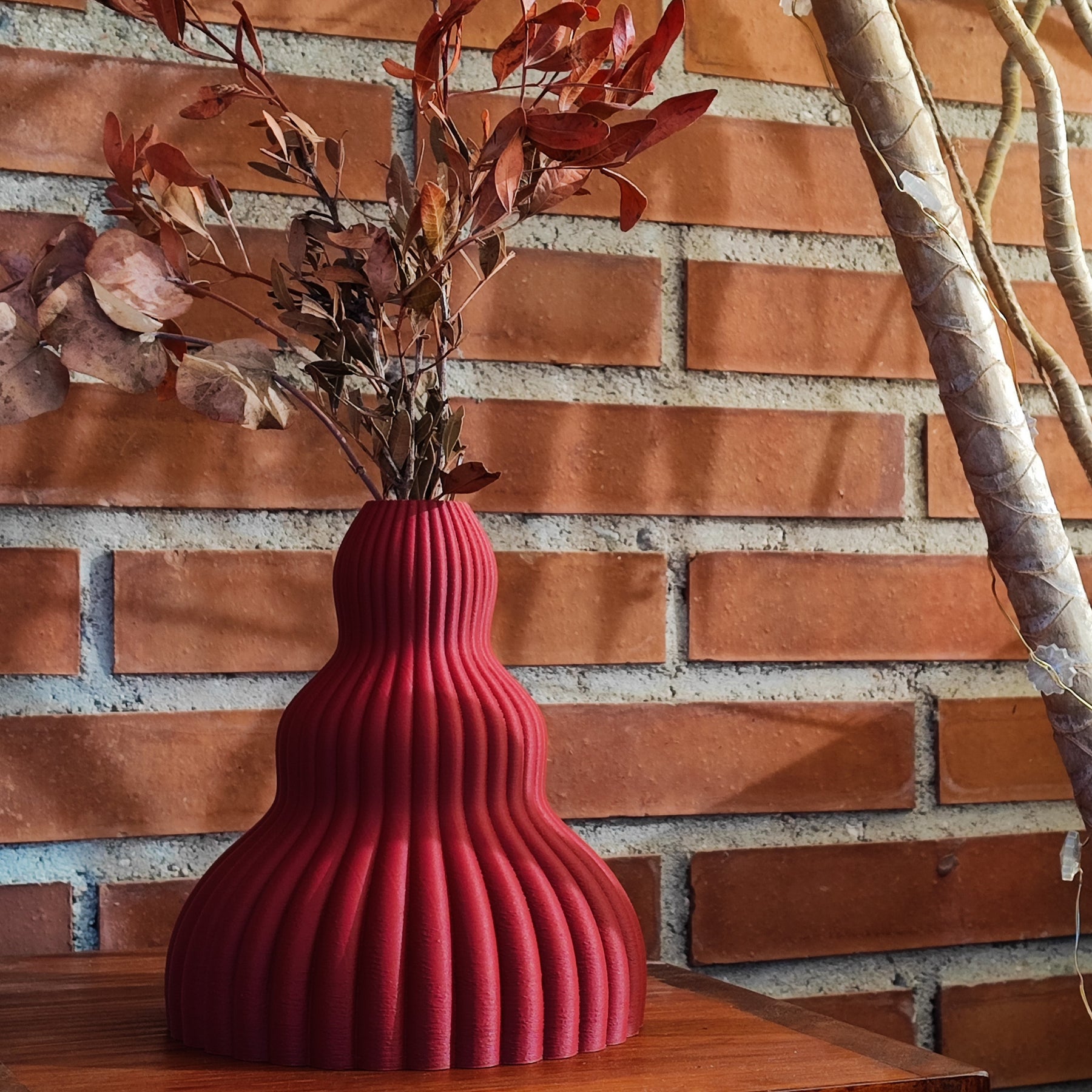 Red Velvet Vase