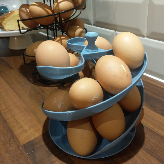 Egg Roll Basket  3D-printed locally by independent makers.